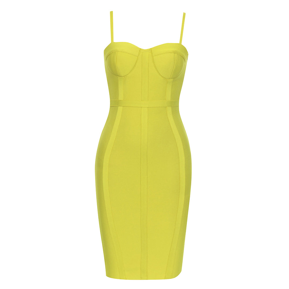 Bustier Detail Dress Green HV9641