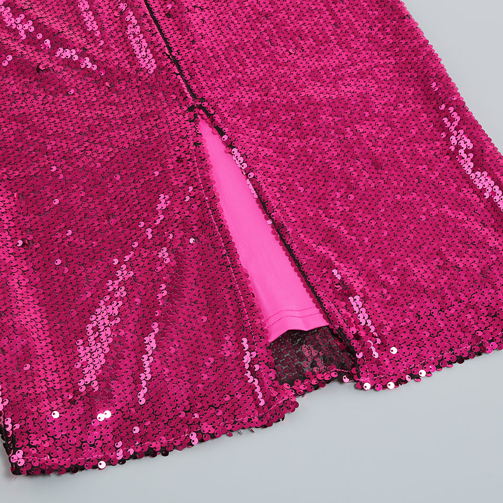 Two Piece Set Women Clothing Sexy Club Sequin HV9289