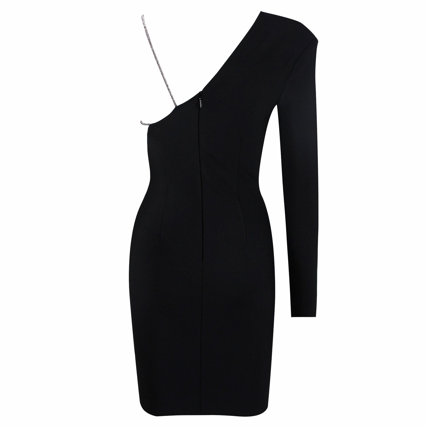 Long Sleeve Rhinestone Bustier Dress HV8724