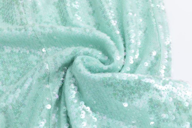 Long Sleeve Sequin Maxi Dress Green