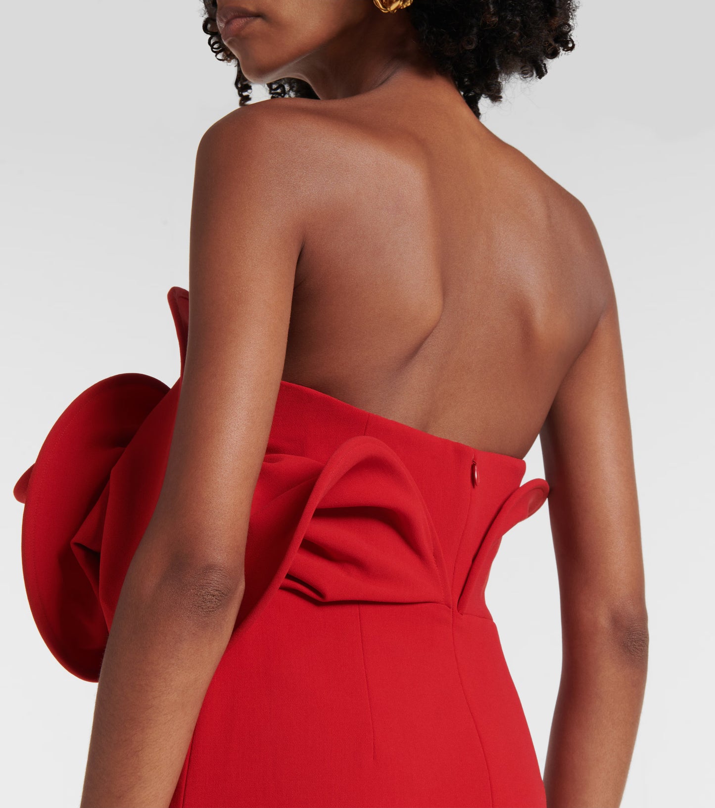 Strapless Flower Dress Red HV1896