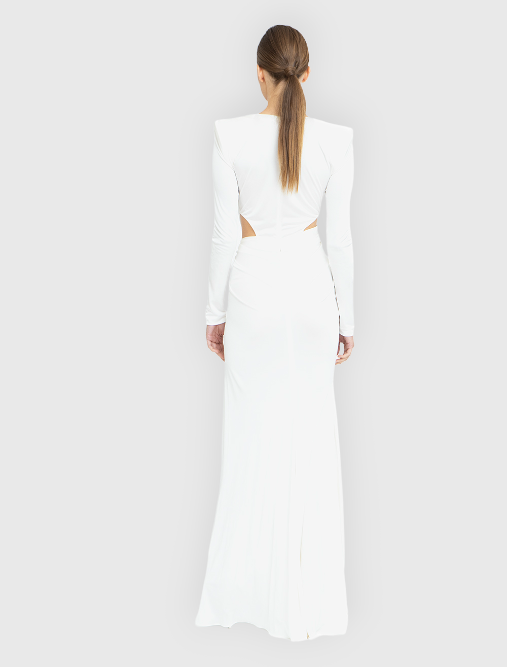 Long Sleeve Draped Maxi Dress HV9538