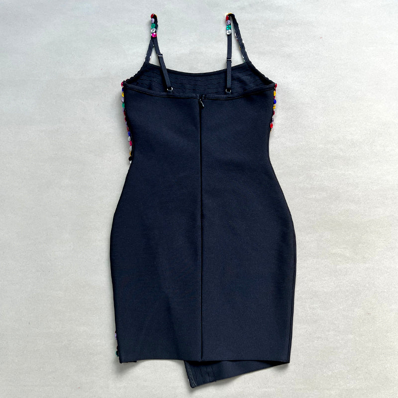 Embellished Cut Out Dress Black HV1211
