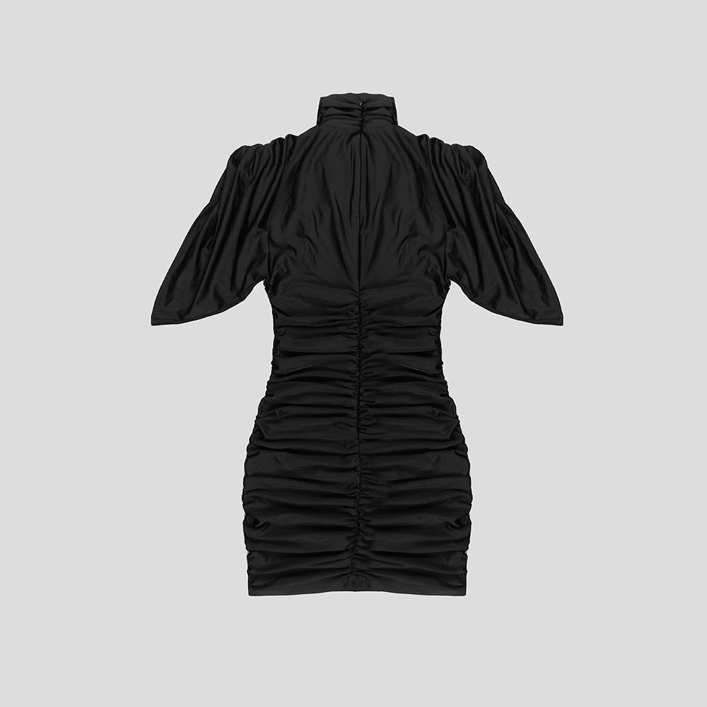 Ruched Flower Detail Dress HV9489