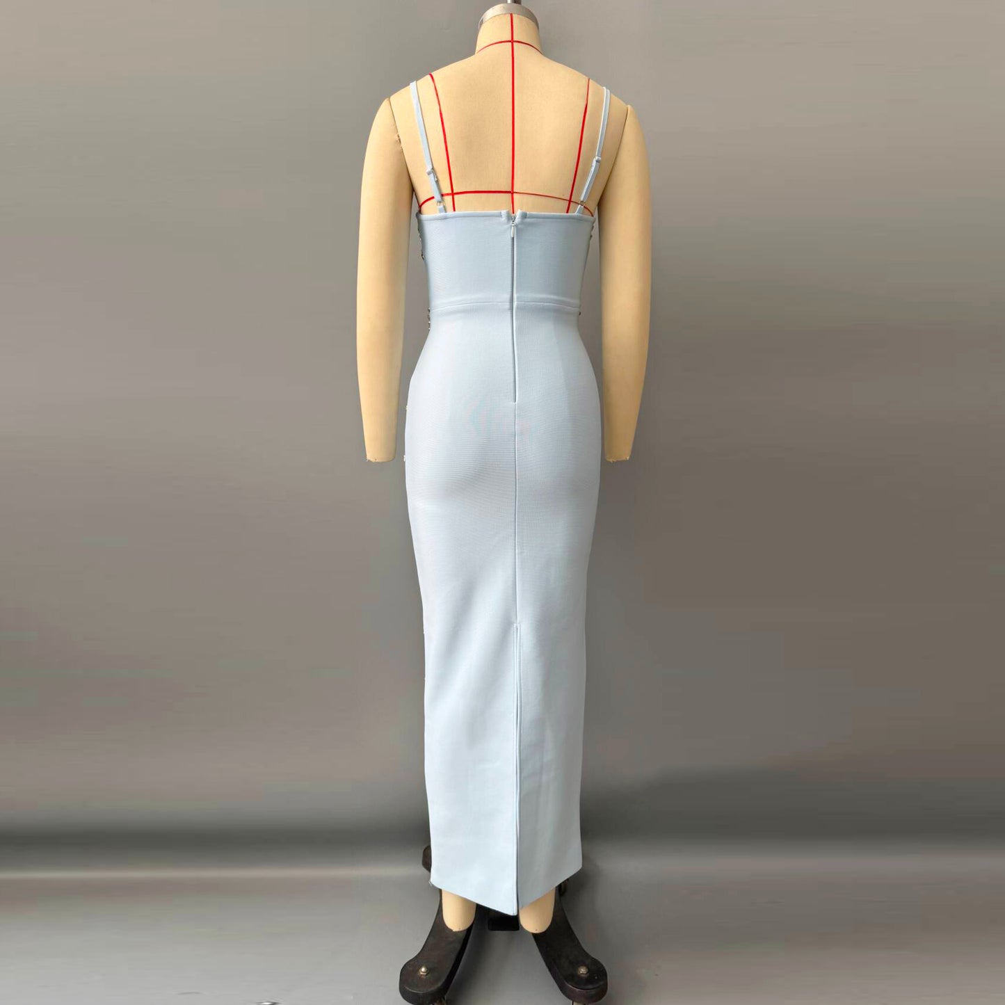 Crystal Embellished Bustier Maxi Dress HV2894