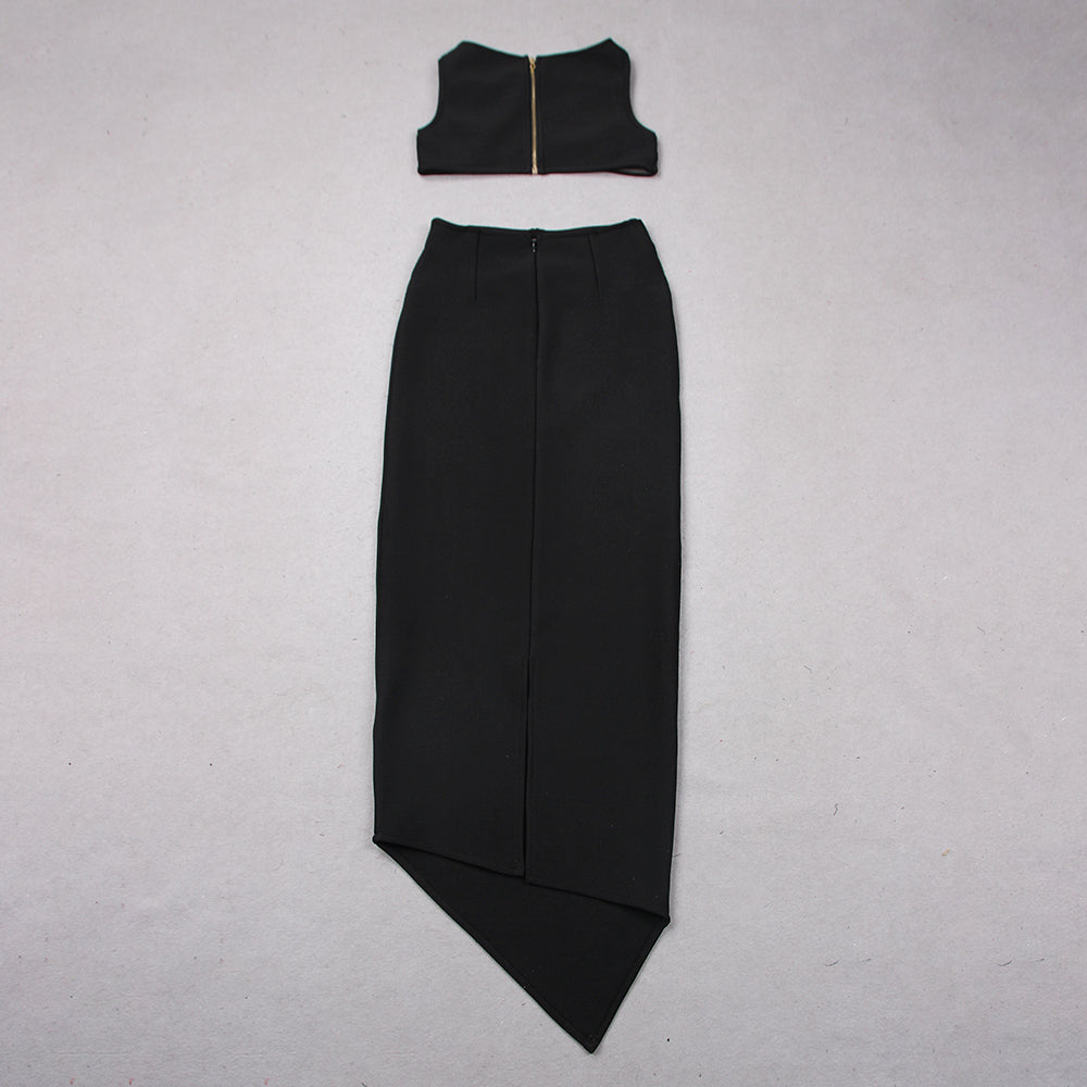 Geo Cut Out Detail Maxi Two Piece Dress HV9256