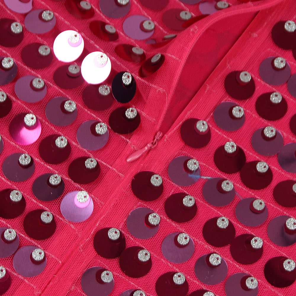Big Sequin Maxi Dress Hot Pink HV9114