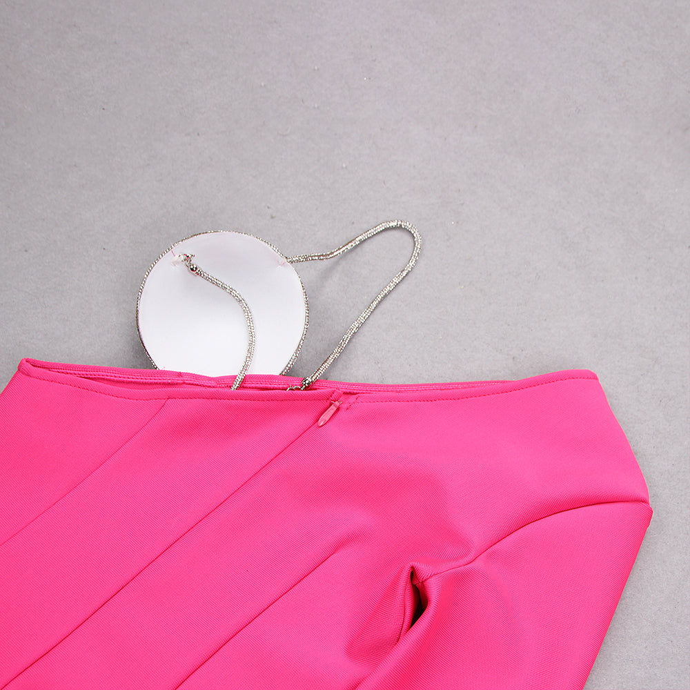 Long Sleeve Rhinestone Bustier Dress HV8724