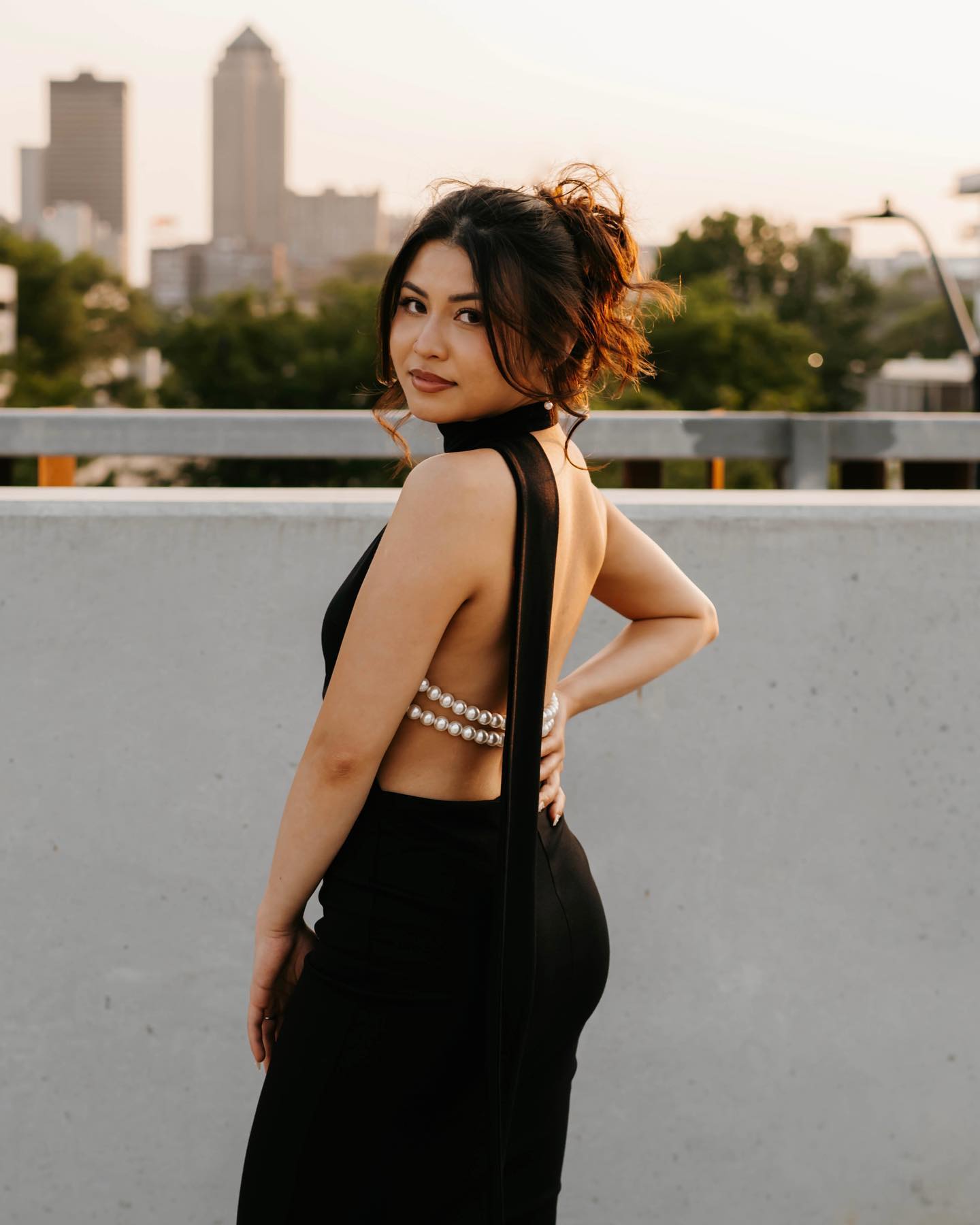 Halter Draped Maxi Dress Black HV1534