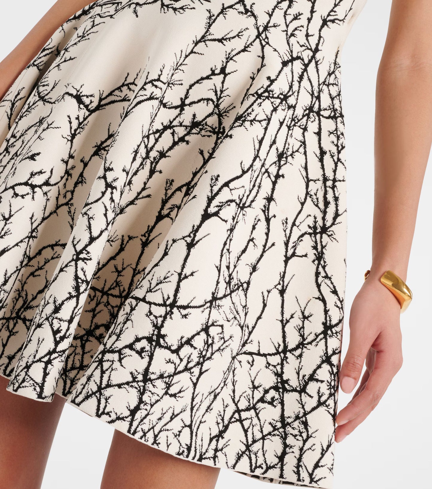 Short Sleeve A Line Dress White HV1576