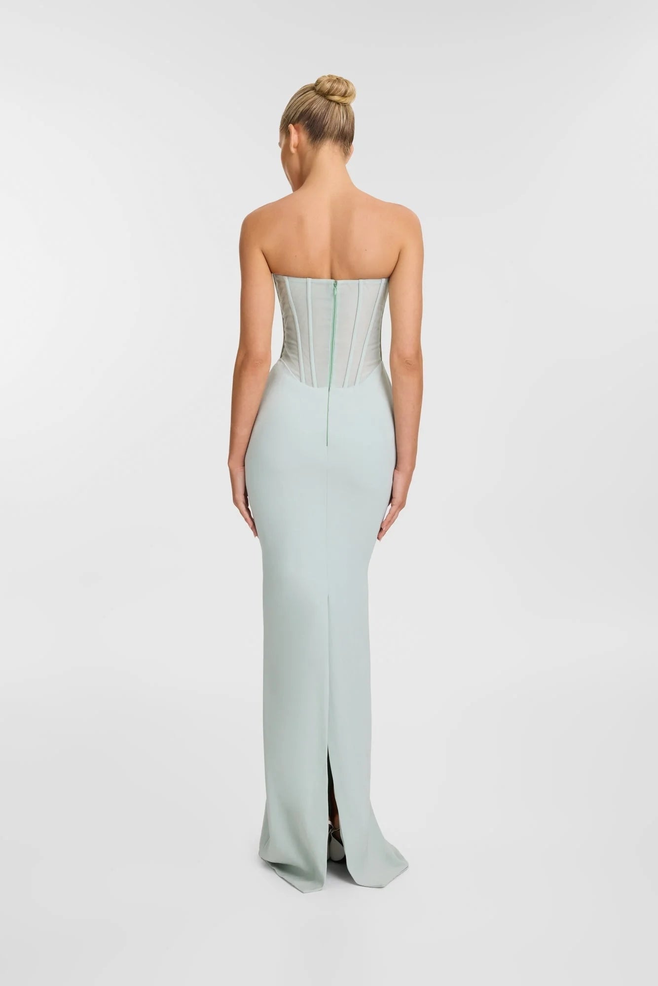 Strapless Bustier Maxi Dress Green HV2616