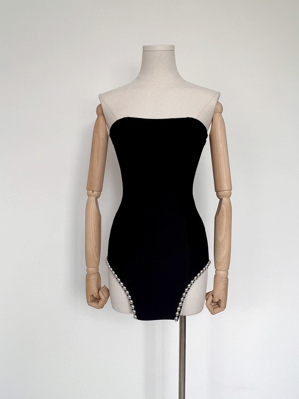 Strapless Embellished Hem Dress HV9053