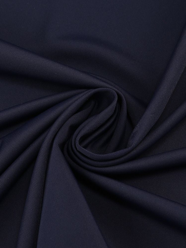 Strapless Floral Draped Dress Navy Blue HV1591