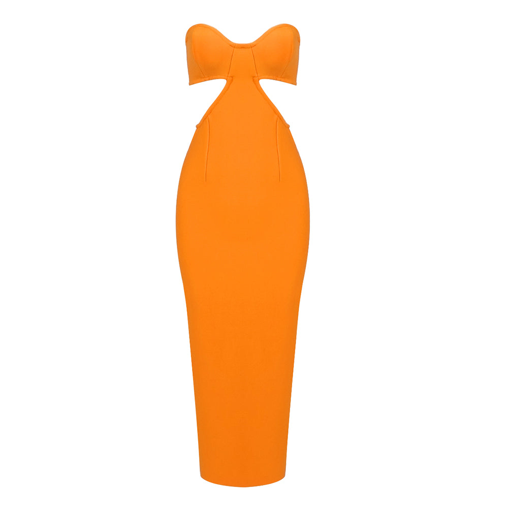 Strapless Bustier Maxi Dress HV9200