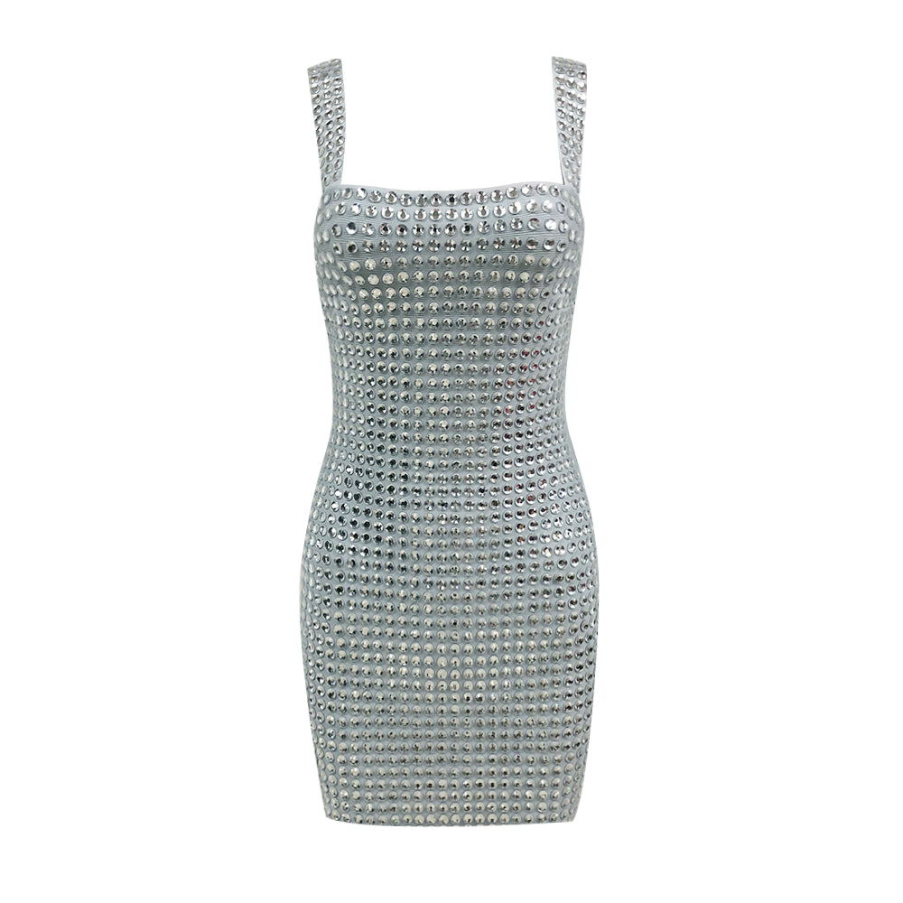 Crystal Embellished Dress Silver HV1427