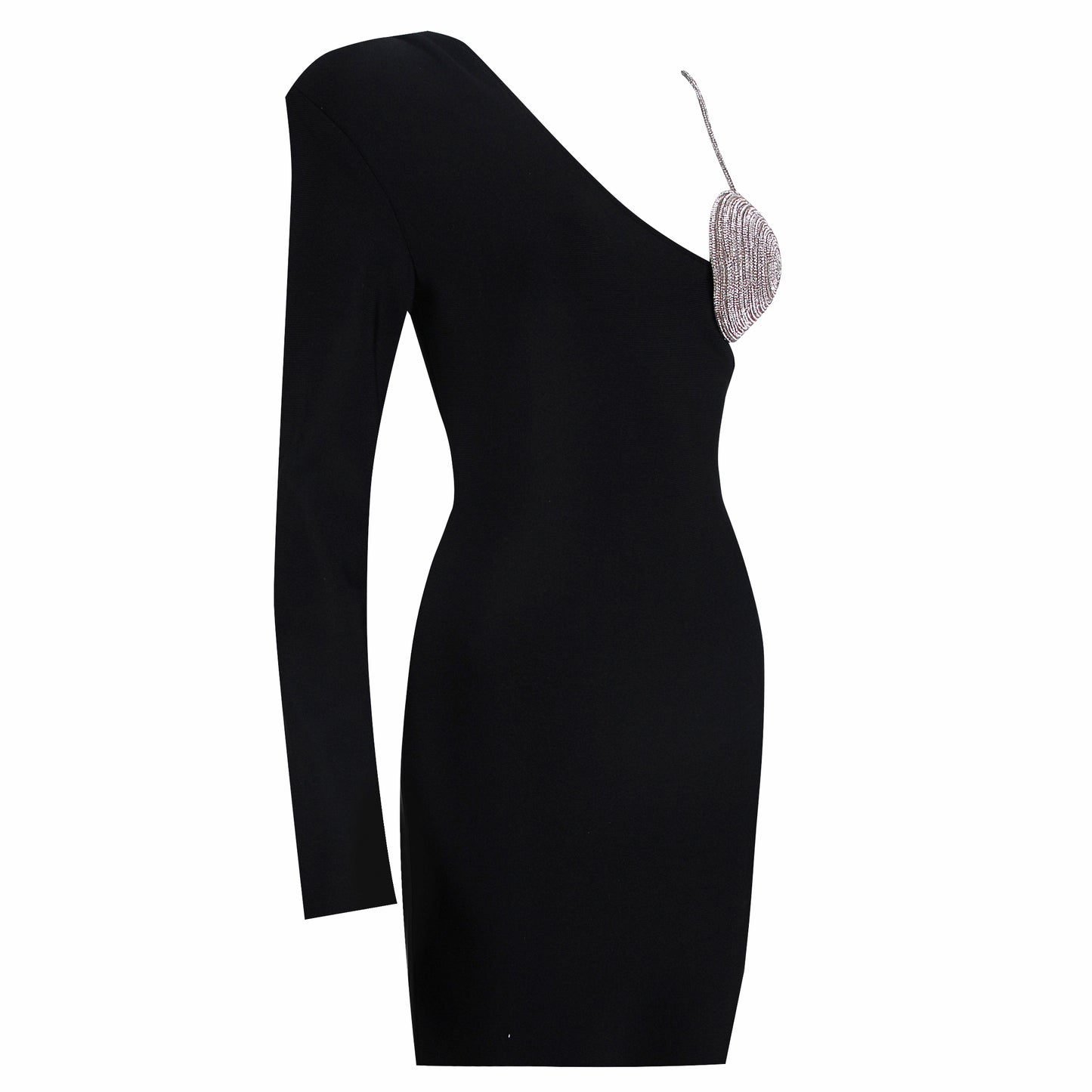 Long Sleeve Rhinestone Bustier Dress HV8724