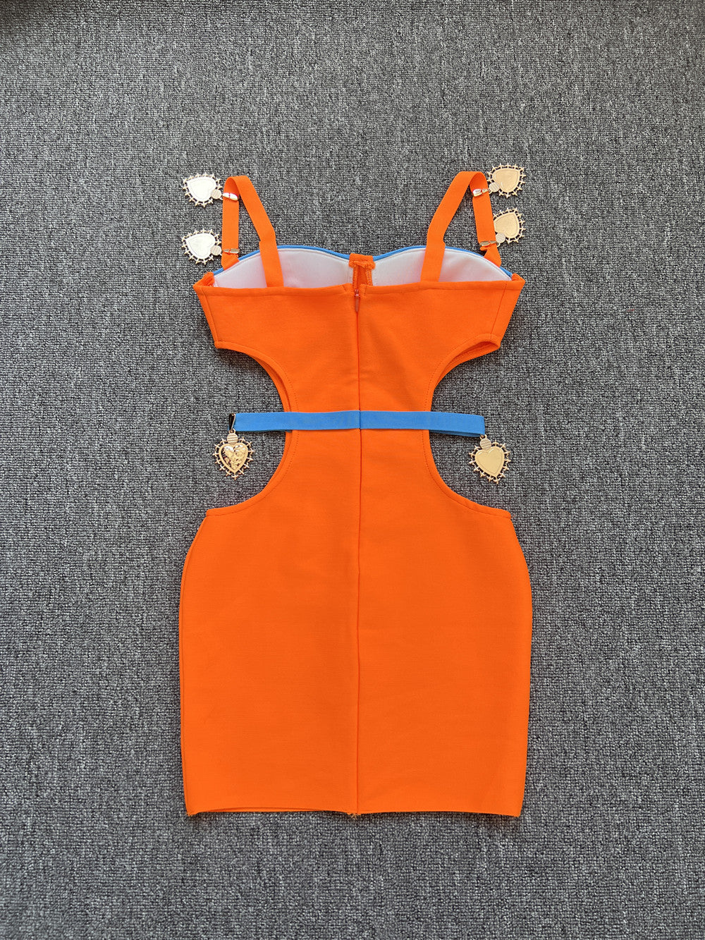 Heart Detail Bustier Dress Pink HV9051