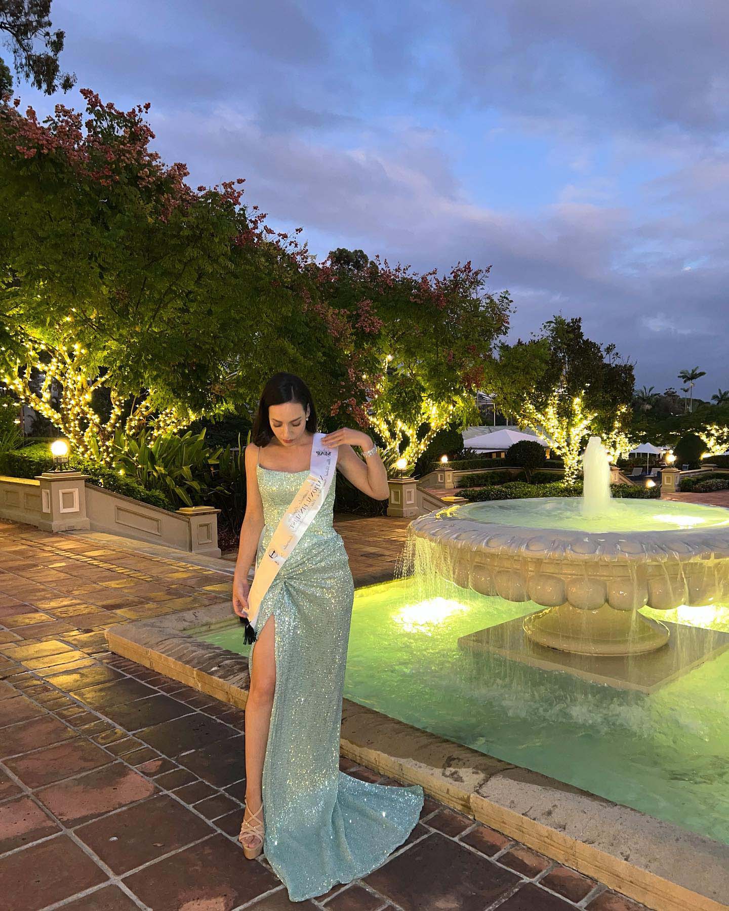 Sequin Corset Maxi Dress Green HV2071