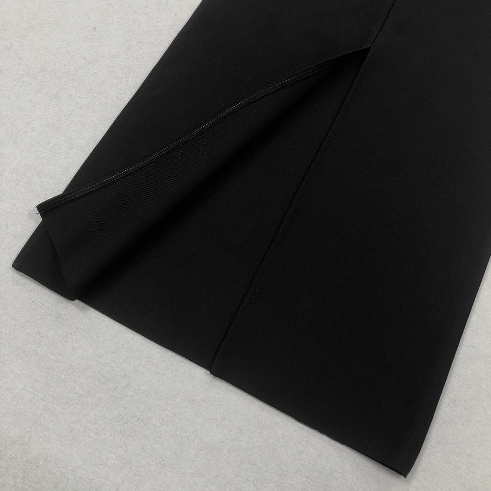 One Shoulder Ruffle Detail Maxi
