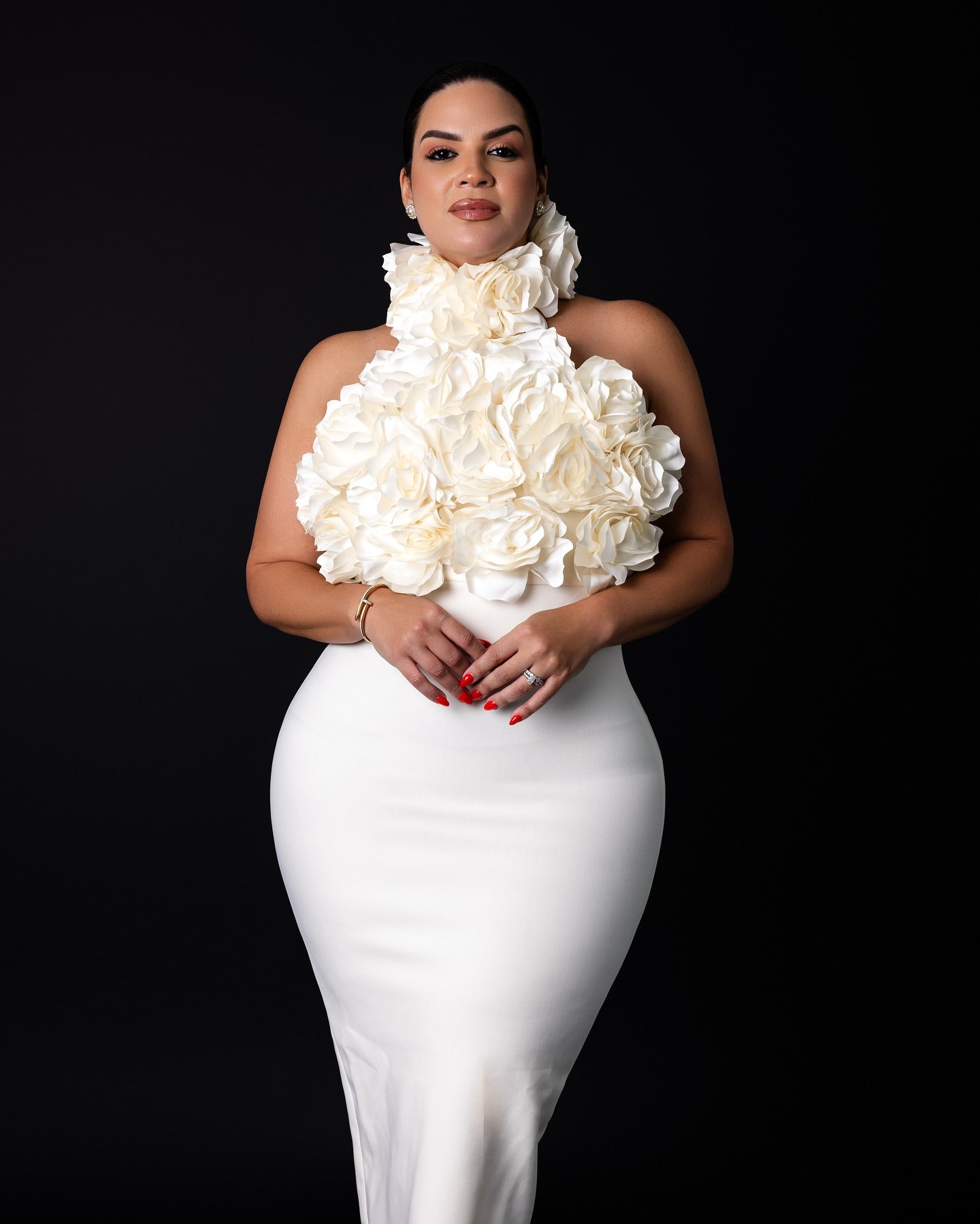 Halter Floral Midi Dress HV1996