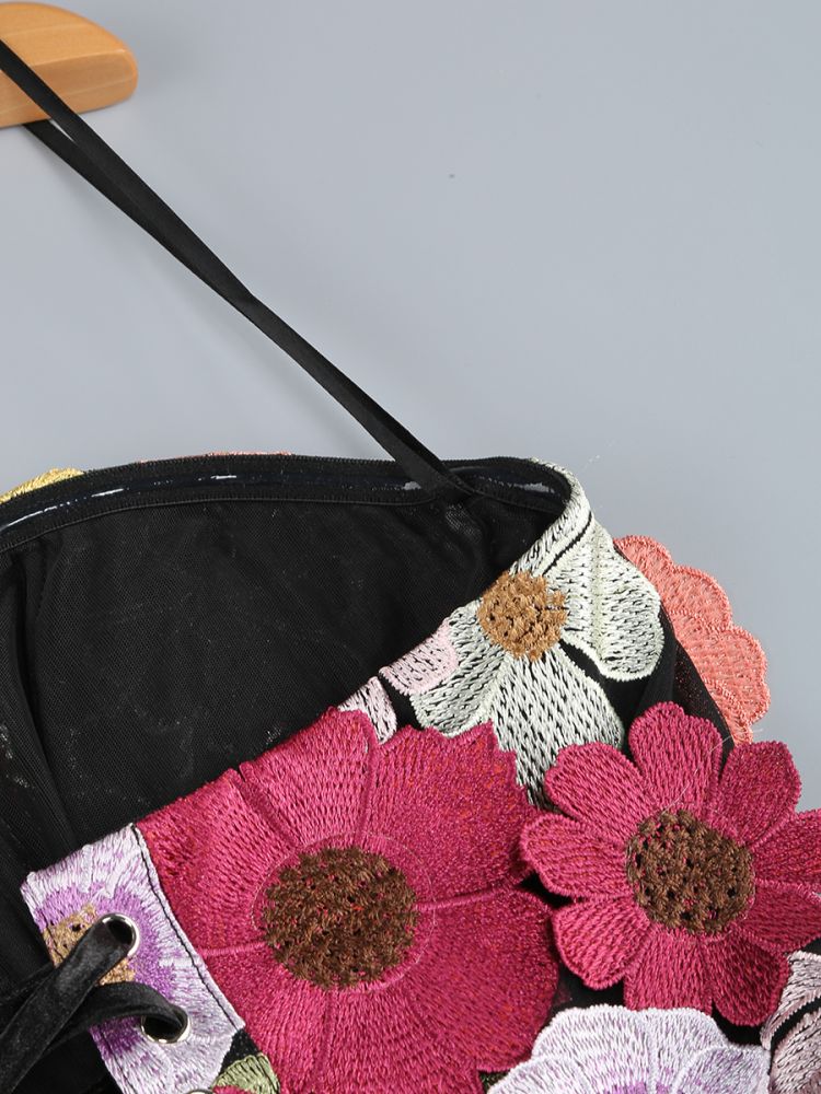 Strapless Floral Corset Dress
