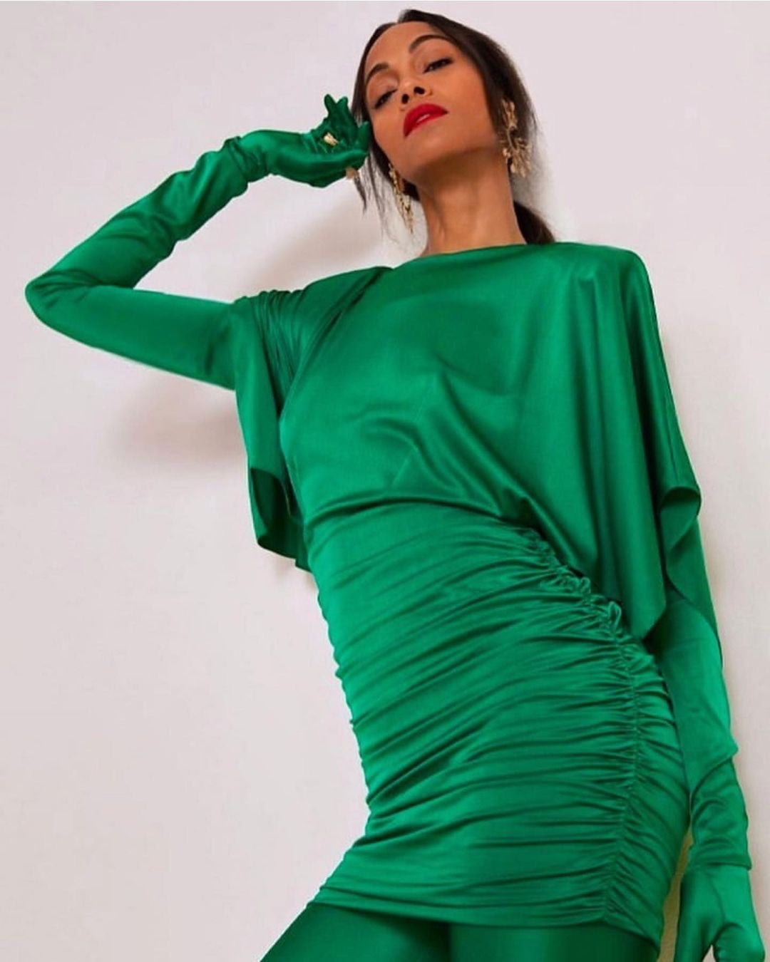 Long Sleeve Ruched Dress HV9764