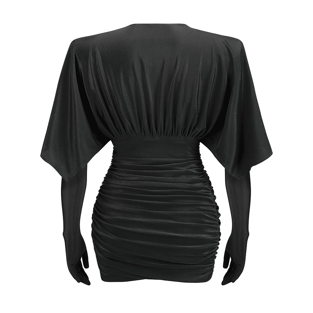 Long Sleeve Ruched Dress HV9764