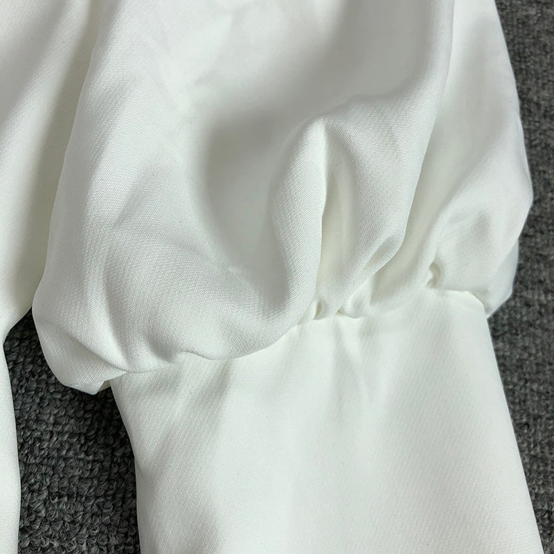 Puff Long Sleeve Blazer Dress White HV1477