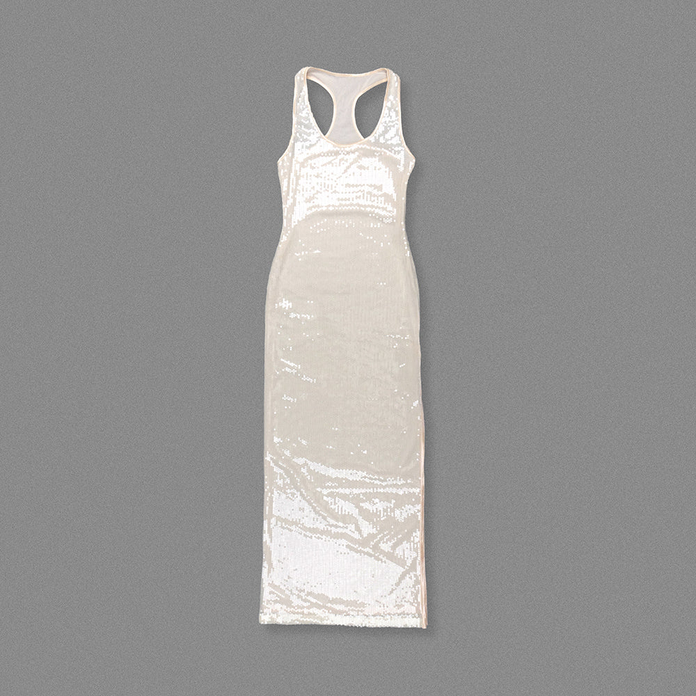 Sequin Maxi Dress Ivory HV1975