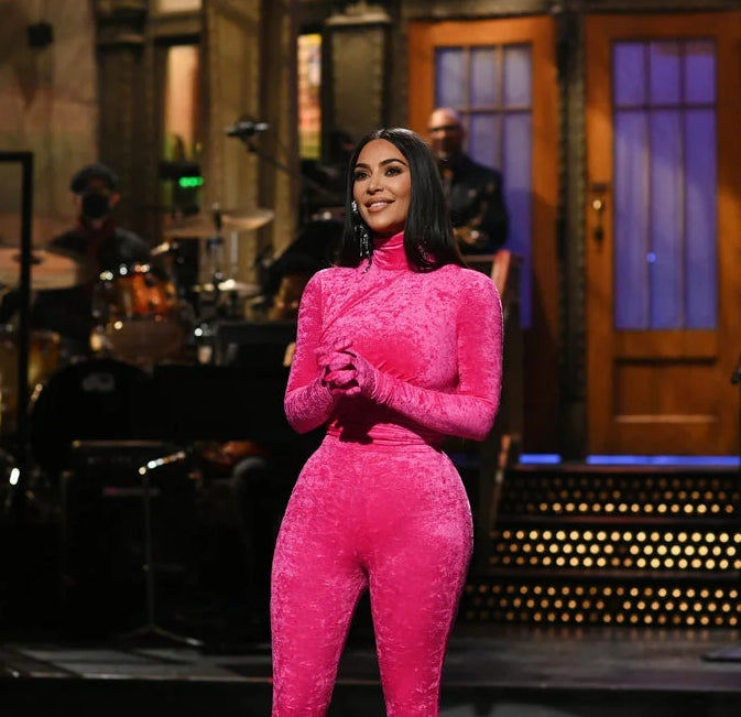 Long Sleeve Velvet Jumpsuit Hot Pink HV8336