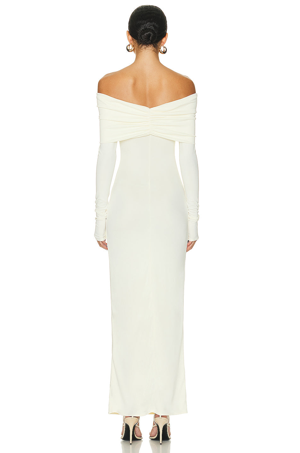 Long Sleeve Off The Shoulder Maxi Dress HV1060