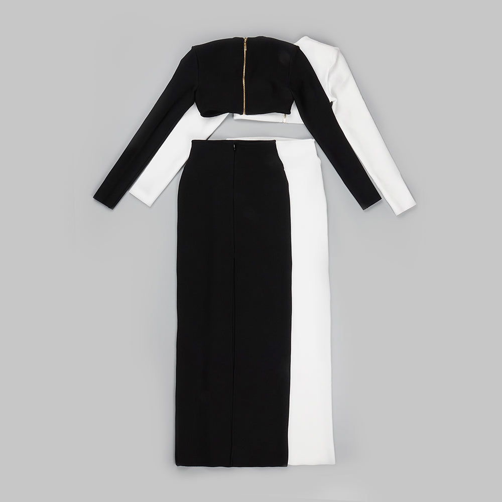 Long Sleeve Two Piece Maxi Dress HV8590