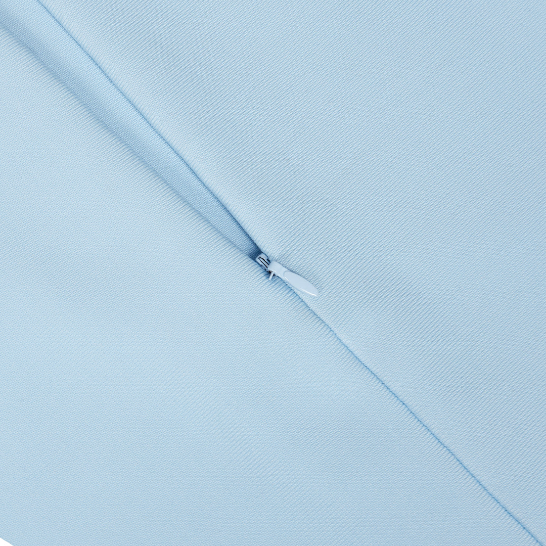 One Shoulder Feather Detail Midi Dress Blue