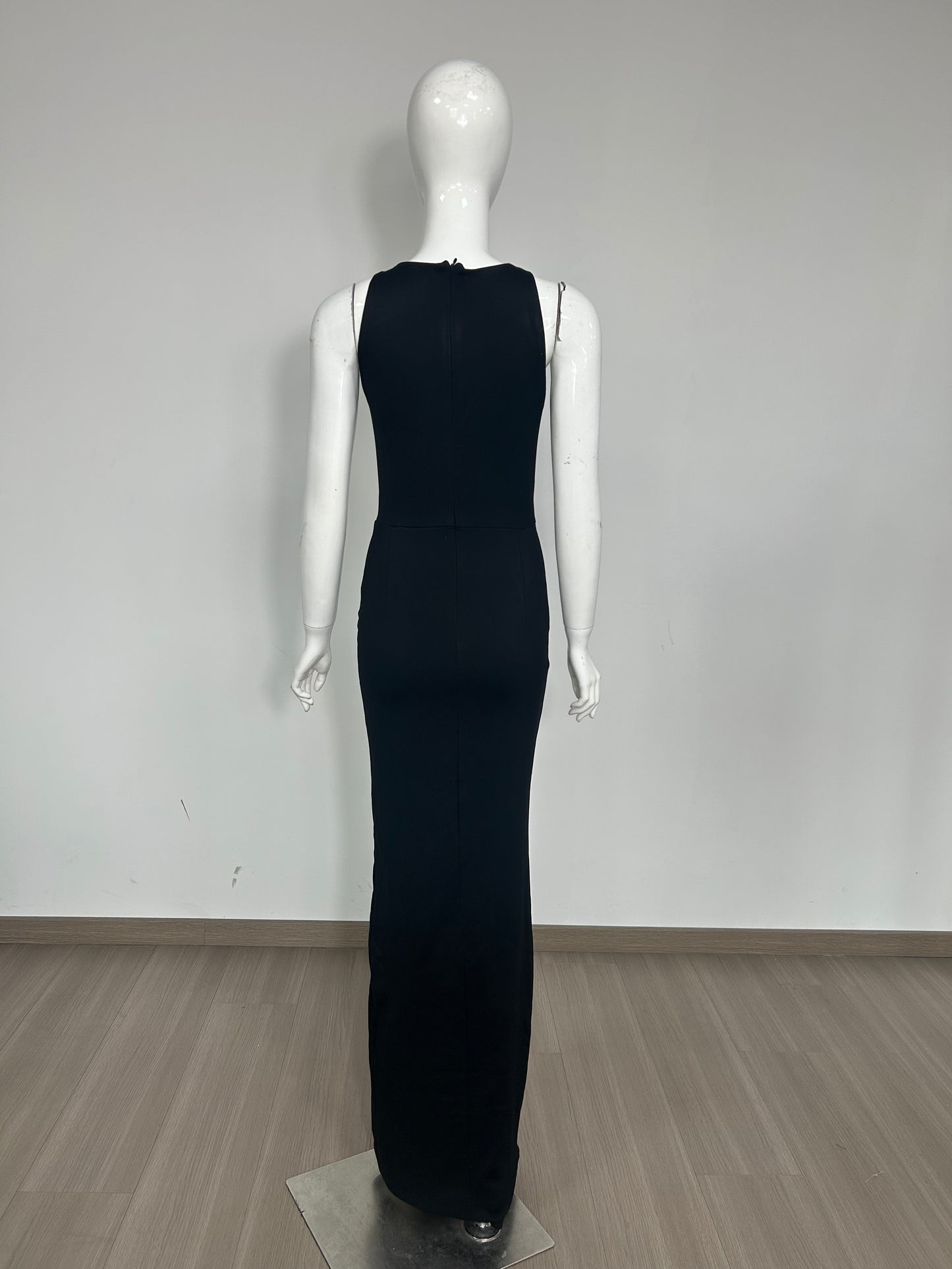 Crystal Cut Out Detail Maxi Dress Black HV2119
