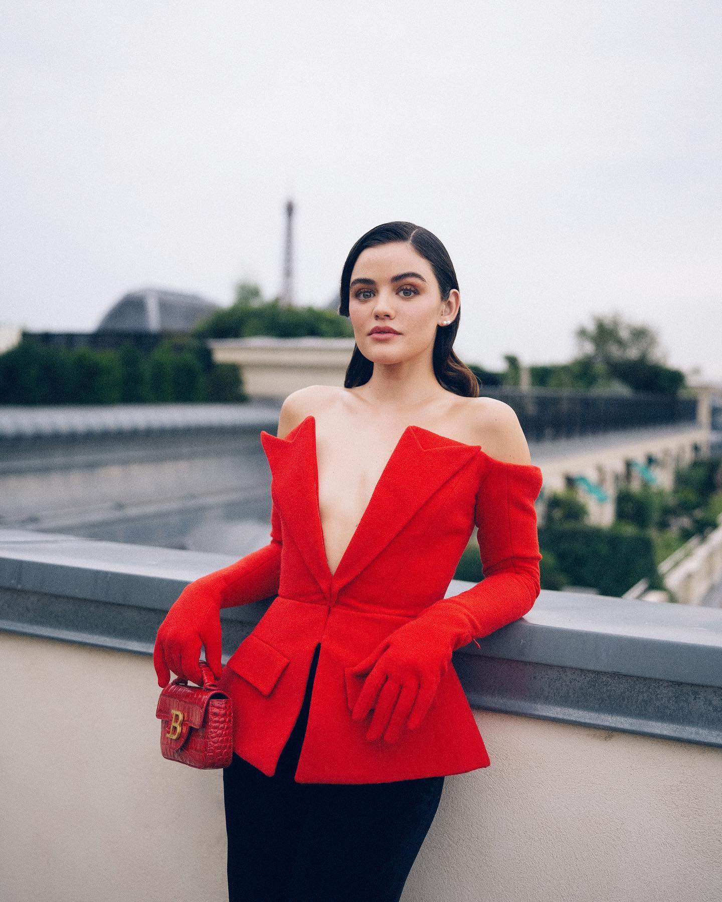 Long Sleeve Off Shoulder Blazer Red HV9943