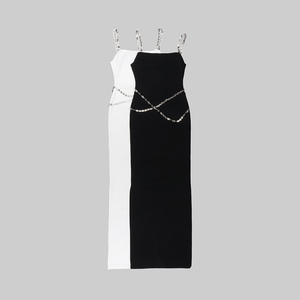 Chain Detail Maxi Dress HV9742