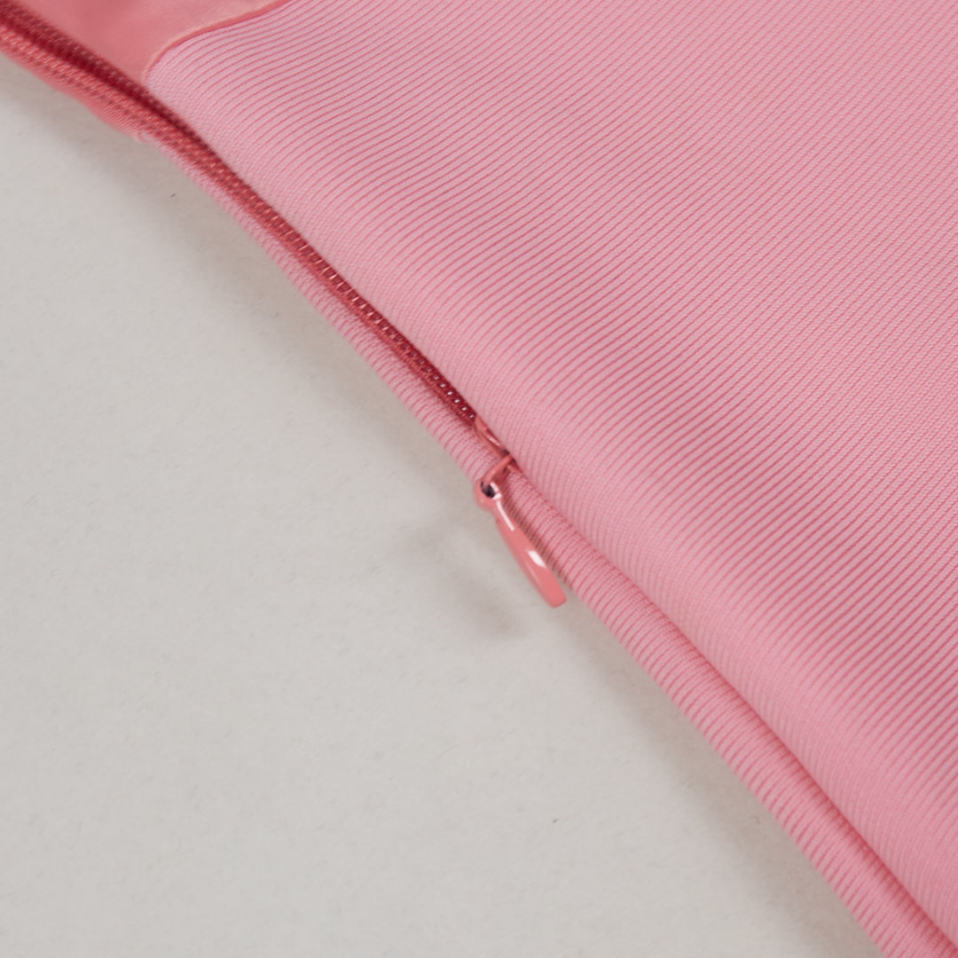 One Shoulder Bow Maxi Dress Pink HV1588