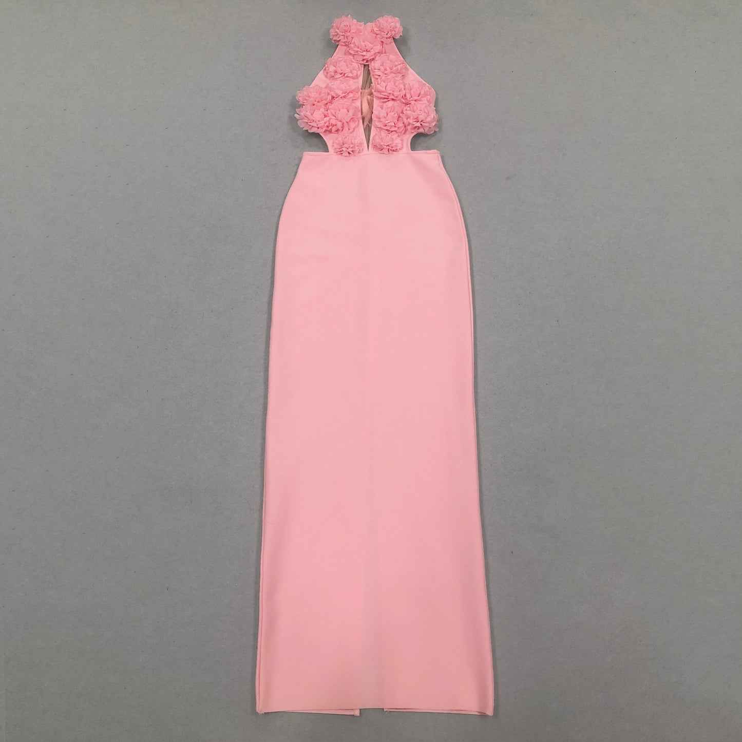 Halter Floral Strappy Maxi Dress