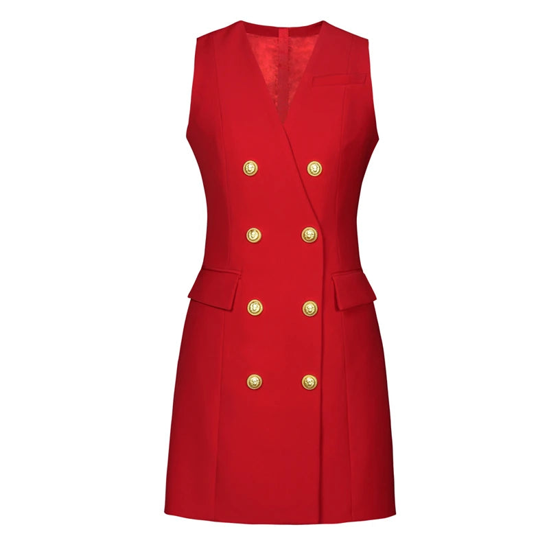 Sleeveless Blazer Dress