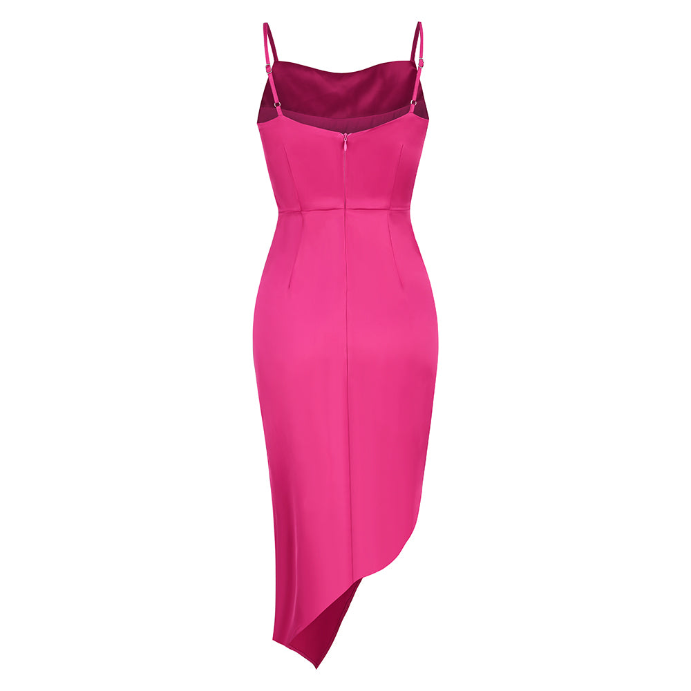 Asymmetric Draped Silk Dress HV8724