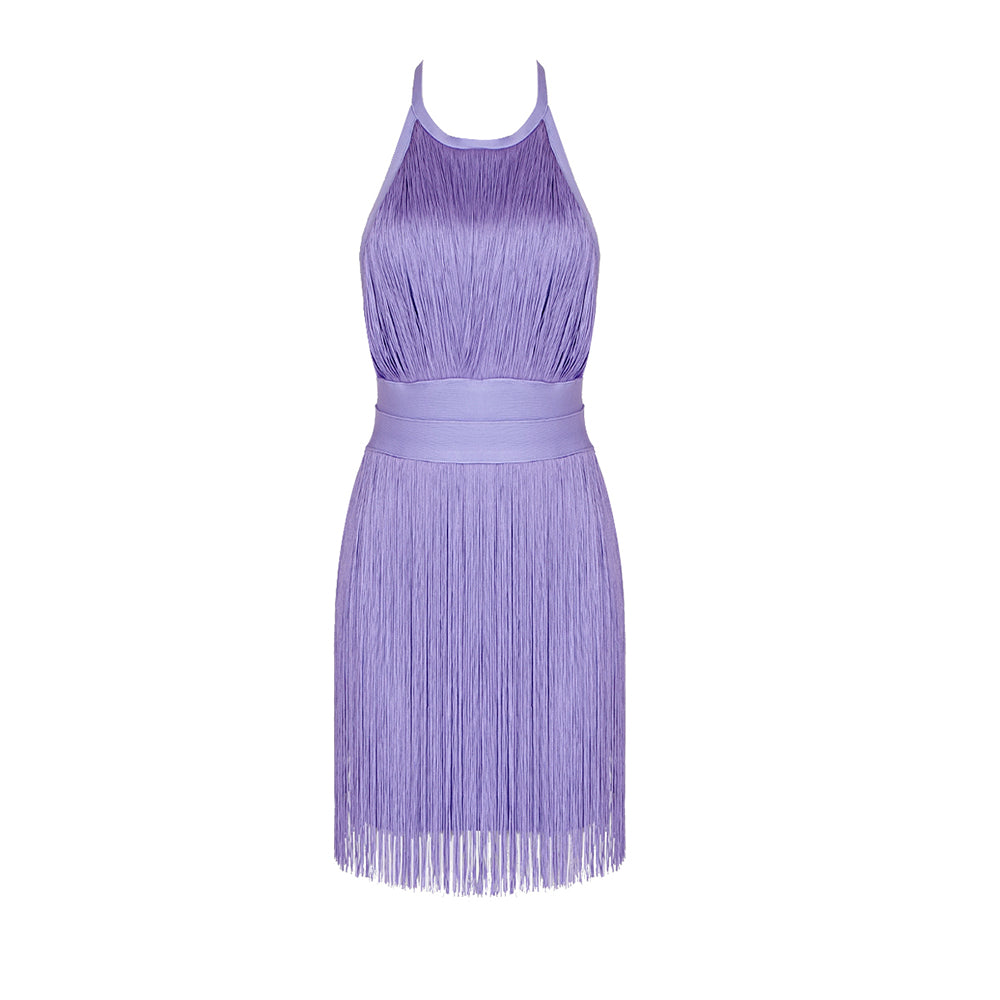 Halter Tassel Backless Dress HV8541