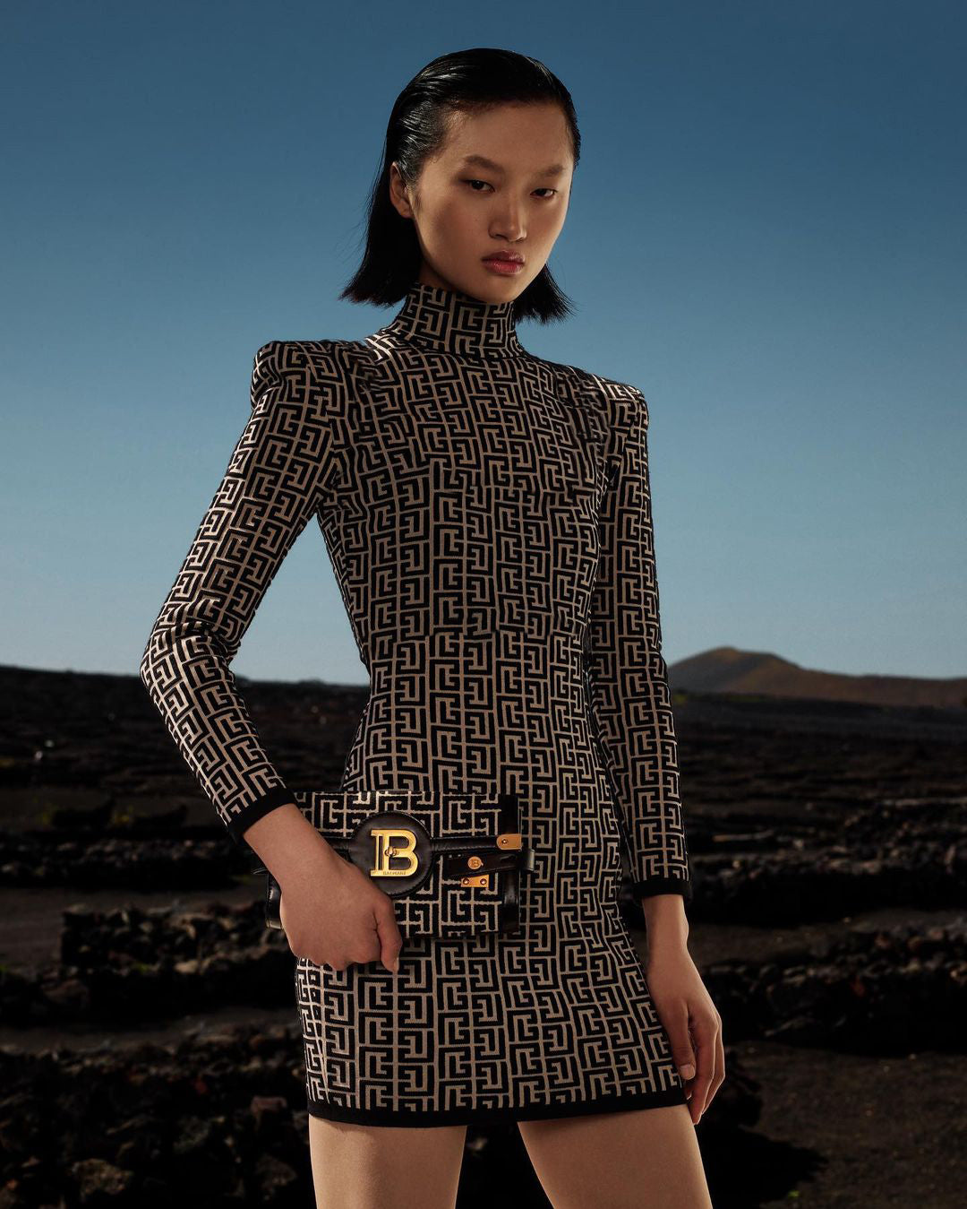 Long Sleeve Printed Dress HV7232