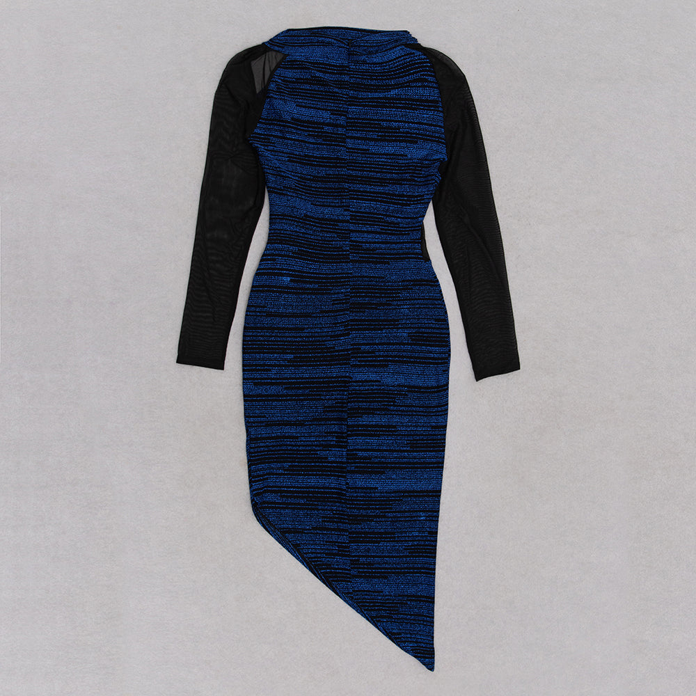 Long Sleeve Sparkly Midi Dress HV9014