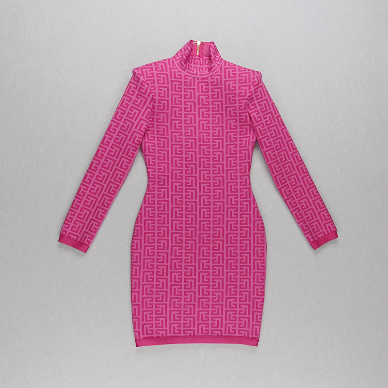 Long Sleeve Printed Dress HV7232
