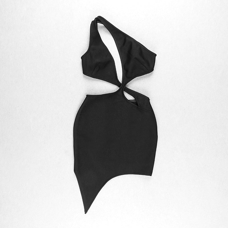 One Shoulder Cut Out Backless Dress HV7627