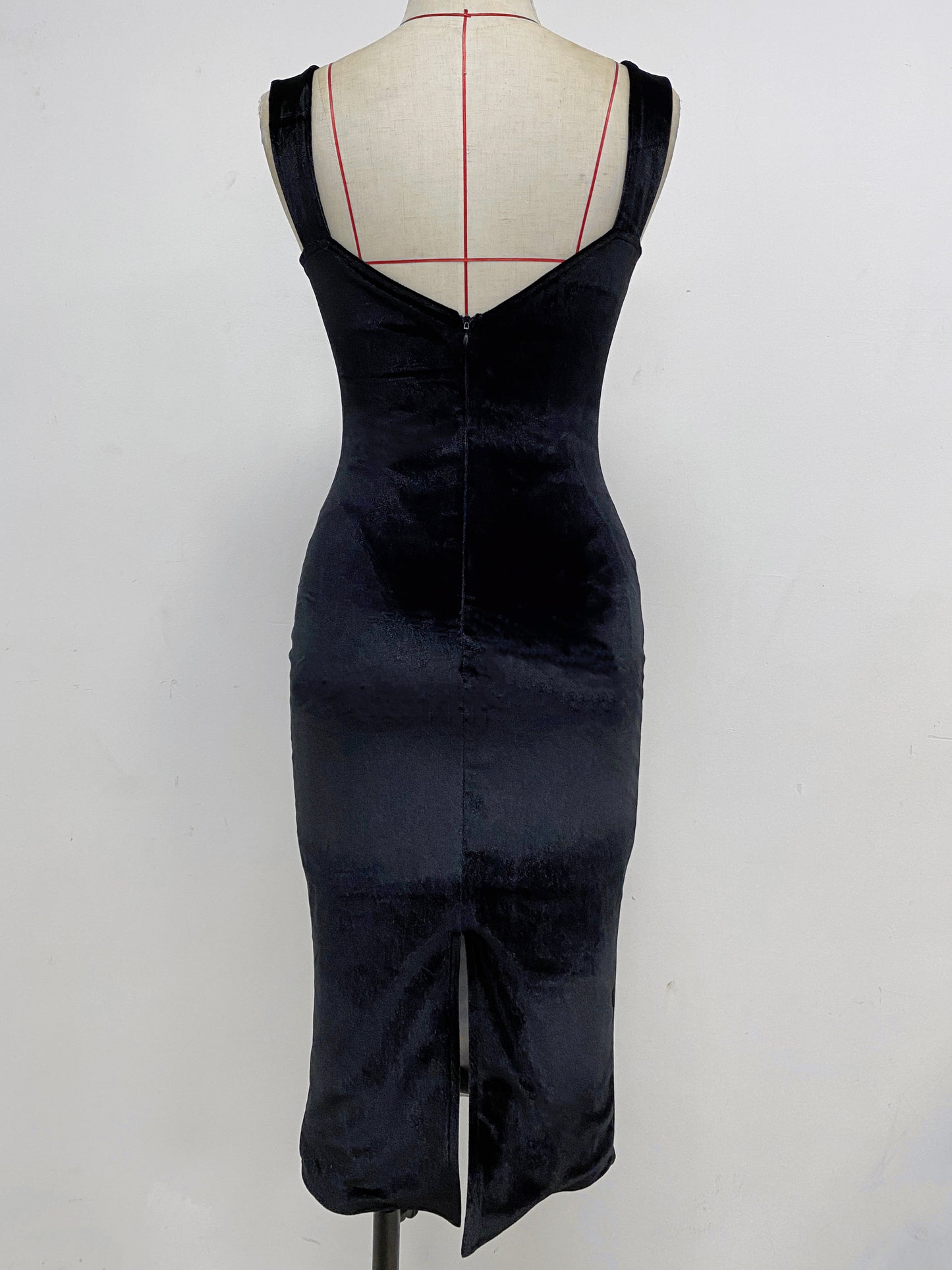 Bustier Structured Mesh Midi Dress HV8998