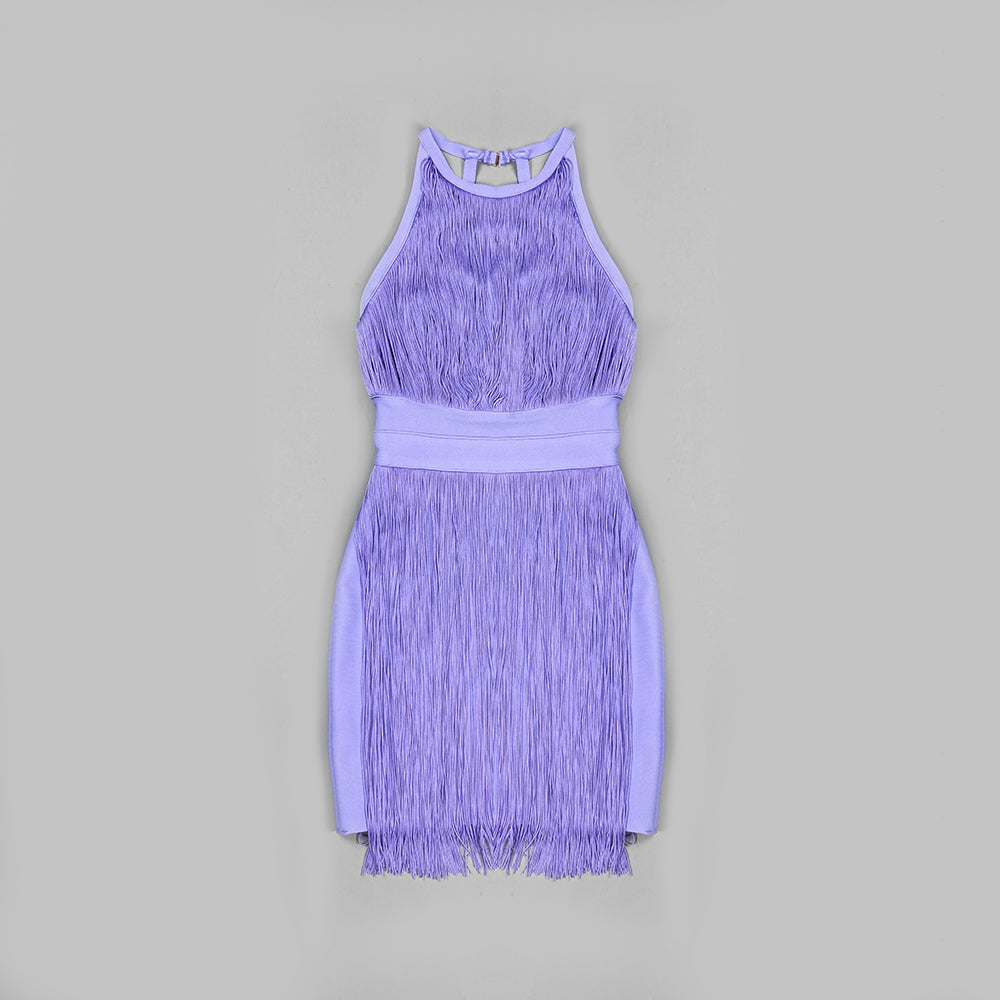 Halter Tassel Backless Dress HV8541