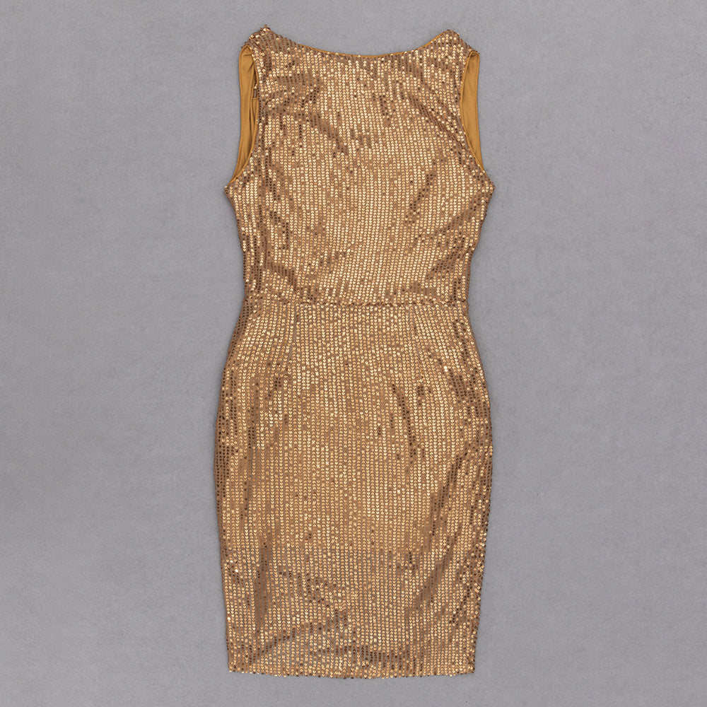 Draped Sequined Dress HV8953