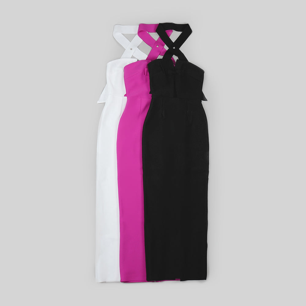 Choker Strapless Bow Maxi Dress HV8535