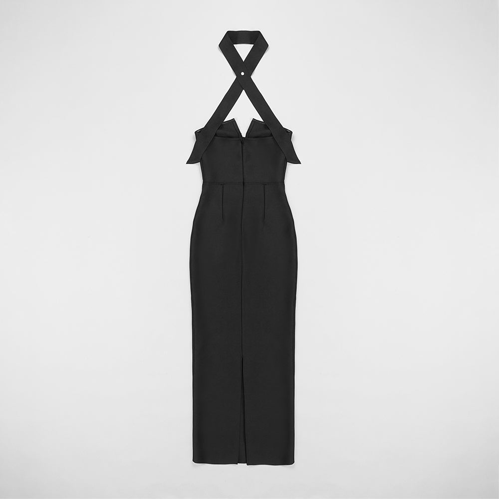 Choker Strapless Bow Maxi Dress HV8535